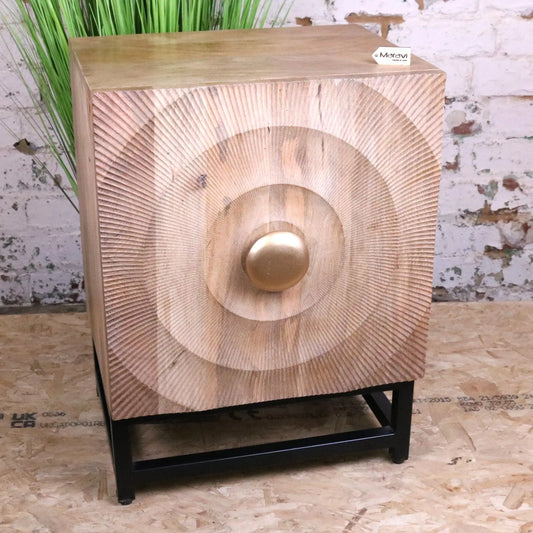 Parika Mango Wood Bedside Cabinet - Main Image