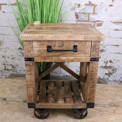 Perani Industrial Bedside Cabinet - Main Image