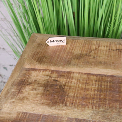 Perani Industrial Bedside Cabinet - Closeup of Woodgrain on Table Top