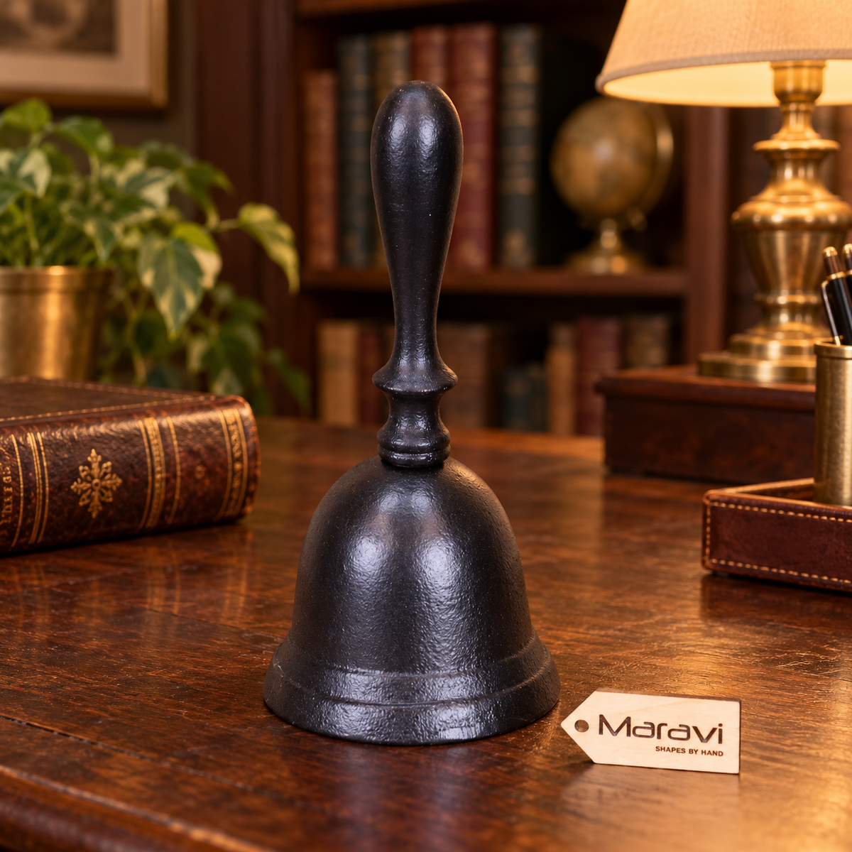 Ravani Cast Iron Hand Bell - Lifestyle Image