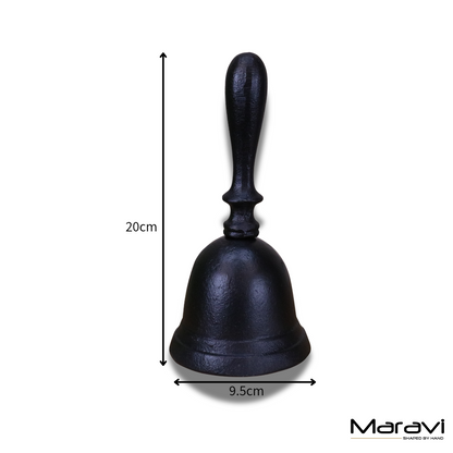 Ravani Cast Iron Hand Bell - Dimensions