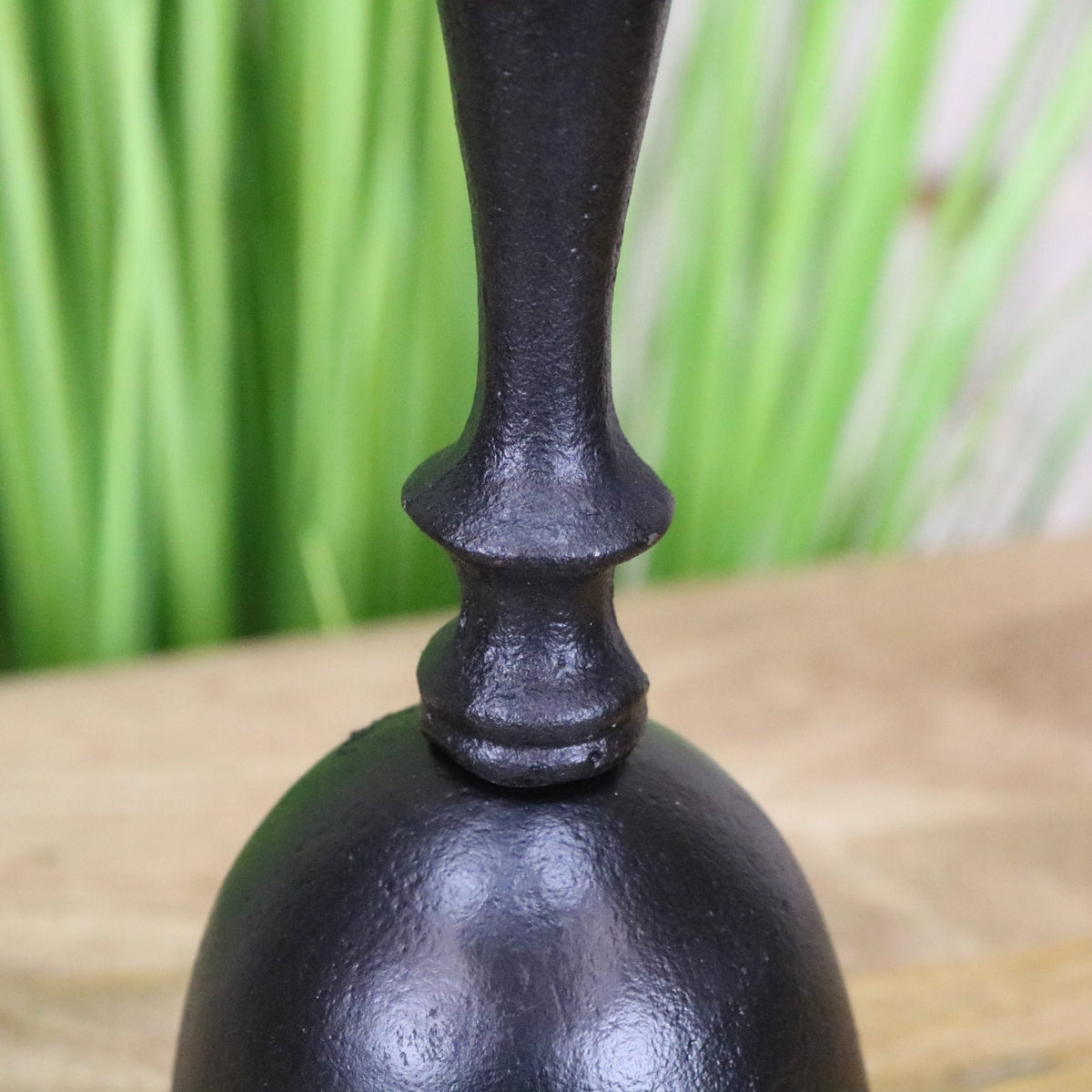 Ravani Cast Iron Hand Bell - Closeup of Mid-Section