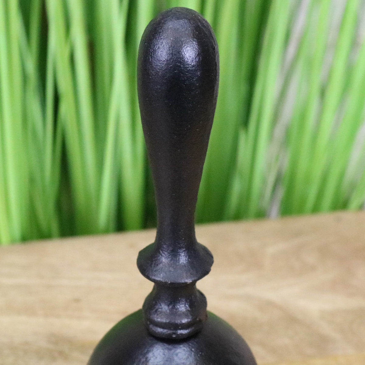 Ravani Cast Iron Hand Bell - Closeup of Handle