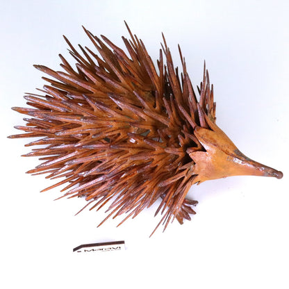 Rousel Hedgehog Rusty Garden Ornament - Top View