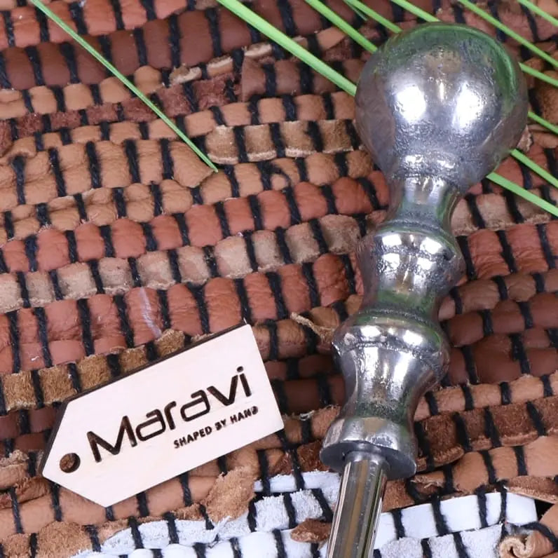 Sagara Long Handled Shoe Horn Metal Distressed Finish 54cm Maravi