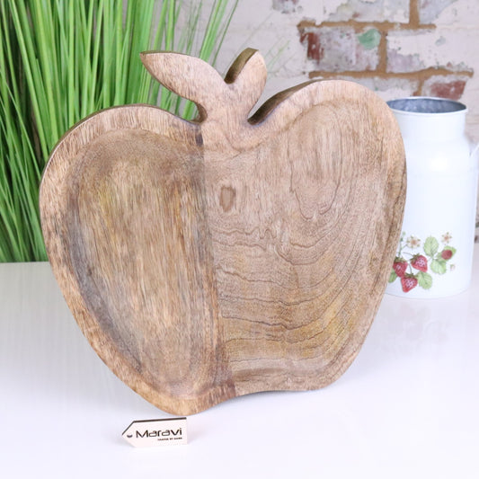 Saif Apple Shaped Tray Mango Wood - Main Image