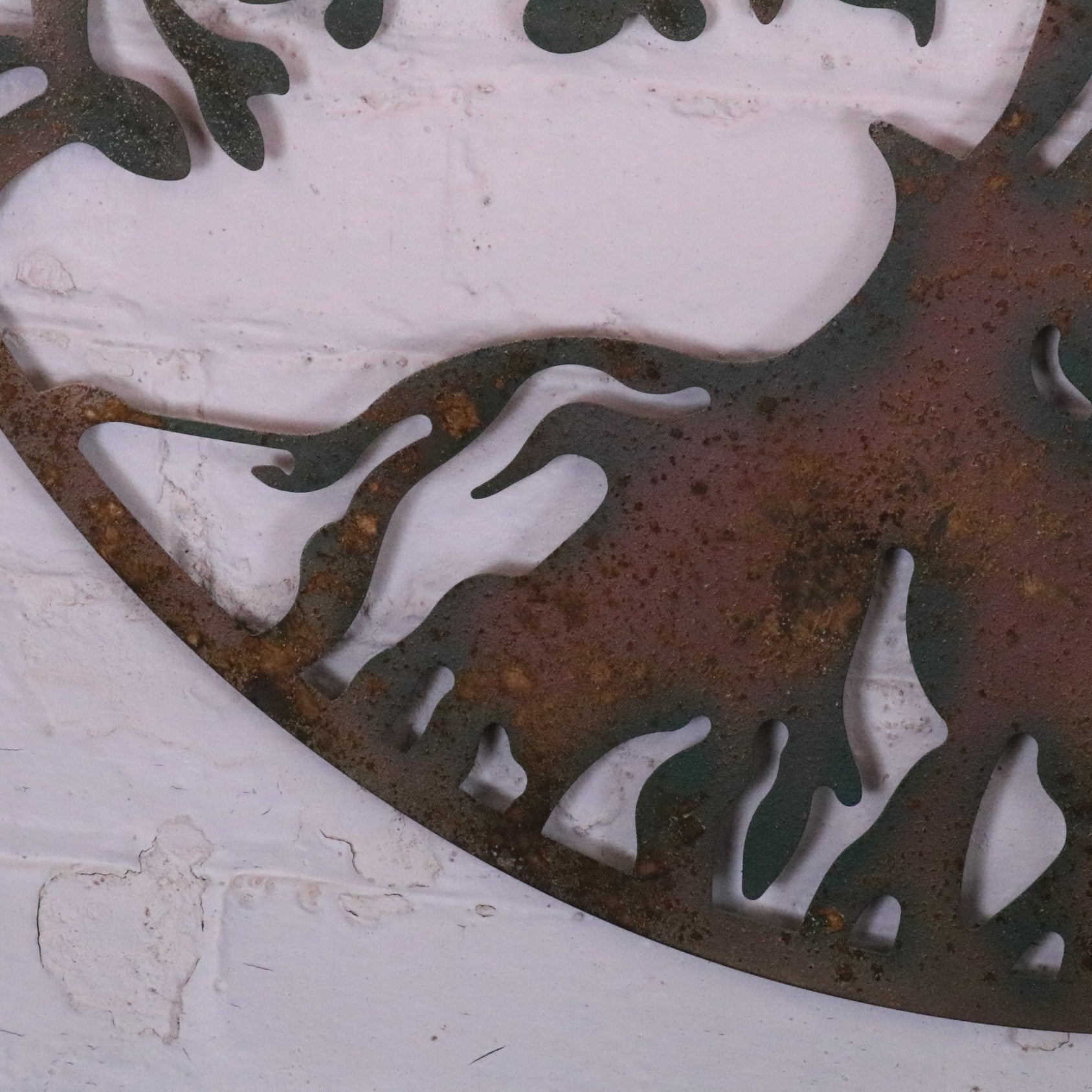 Sarvani Tree Metal Garden Wall Art 80cm - Closeup of Roots