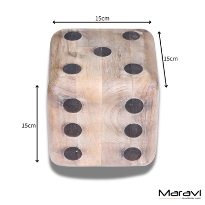 Selora Wooden Dice Door Stop - Dimensions