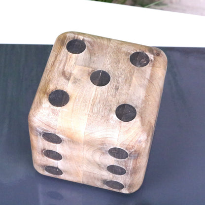 Selora Wooden Dice Door Stop - Top View