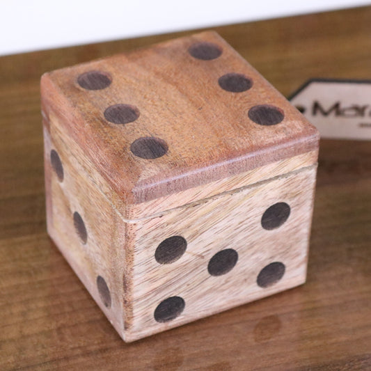 Selora Wooden Dice Set with Holder - Closeup of Holder