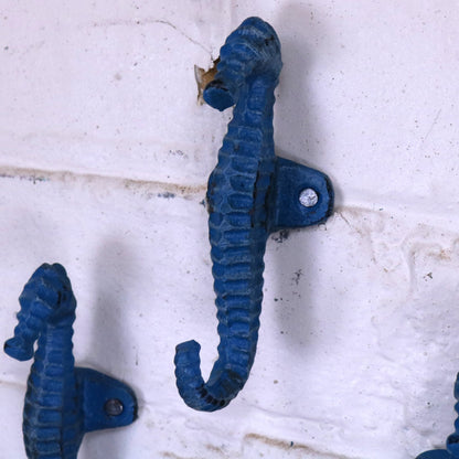 Set of 3 Seahorse Coat Hook - Closeup of Single Seahorse Hook