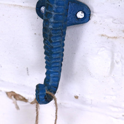 Set of 3 Seahorse Coat Hook - Closeup of Tail