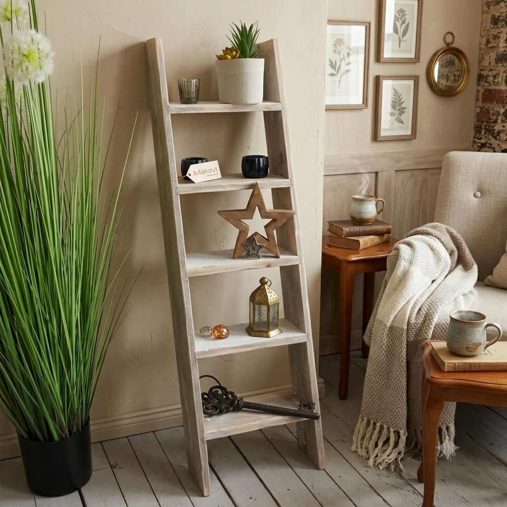 Solwa Wooden Decorative Ladder - Lifestyle Image