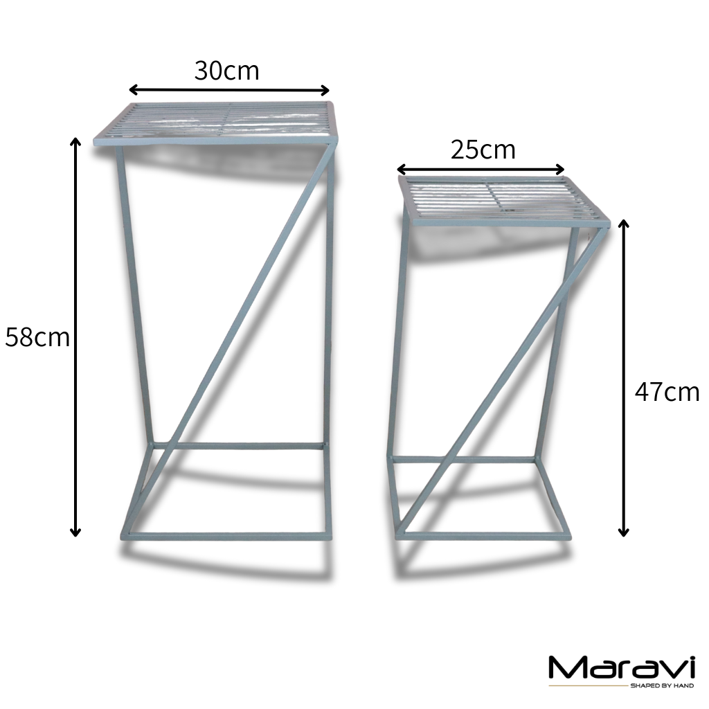 Soraya Green Garden Table Set - Dimensions