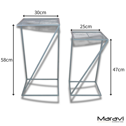 Soraya Green Garden Table Set - Dimensions
