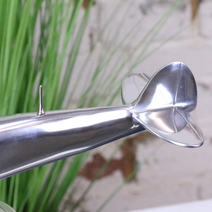 Spitfire Model Metal 30cm Tripod Stand Plane Ornament - Closeup of Tail
