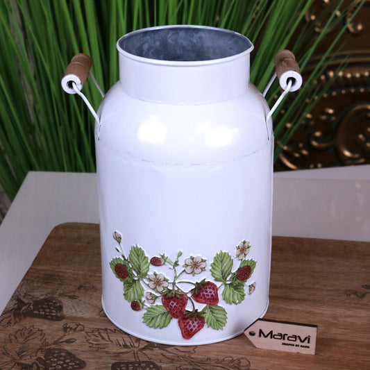 Thaniya Strawberry Field Milk Churn Planter - Main Image