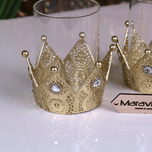 Talika Crown Candle Holder Set of 2 - Closeup of Crown 