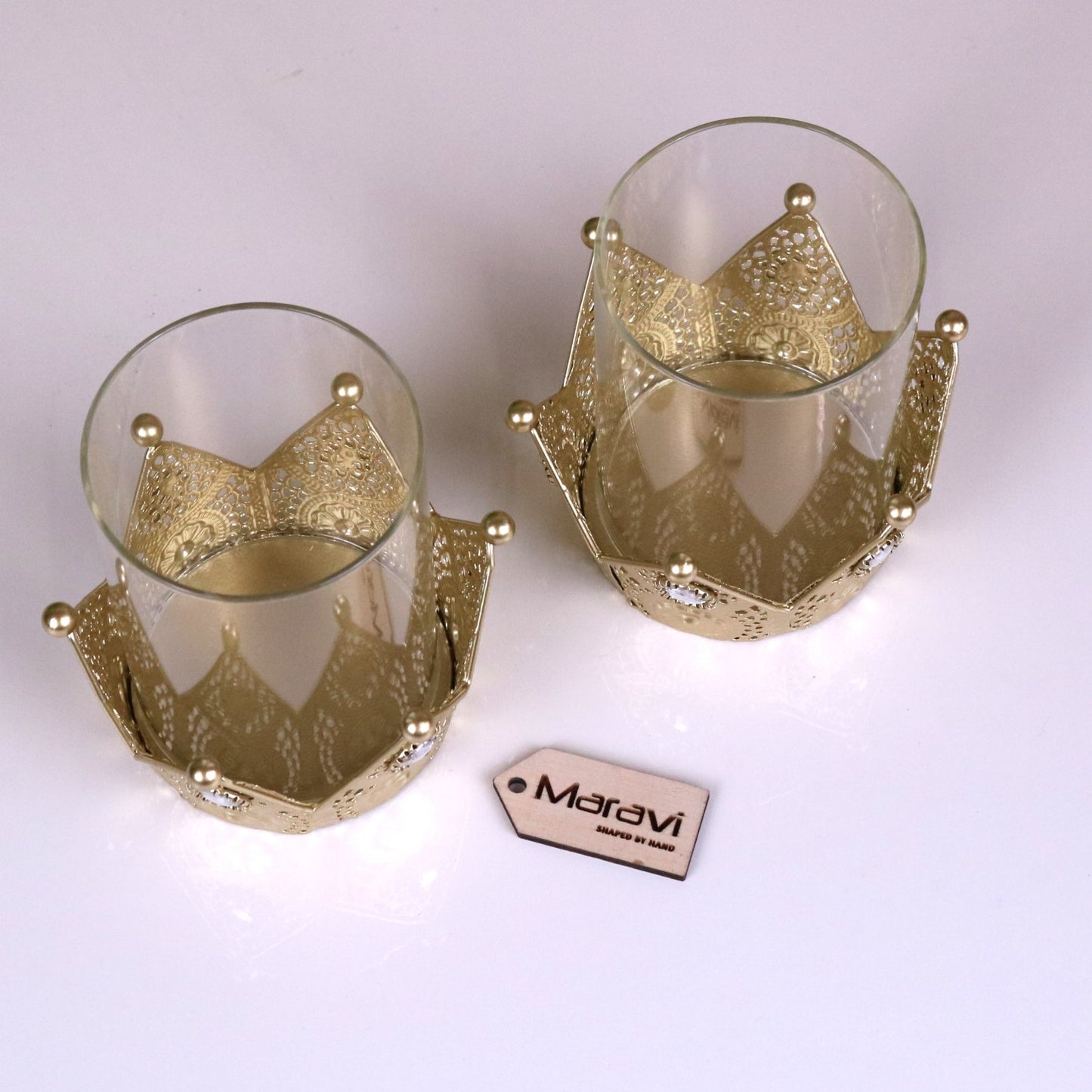 Talika Crown Candle Holder Set of 2 - Top View