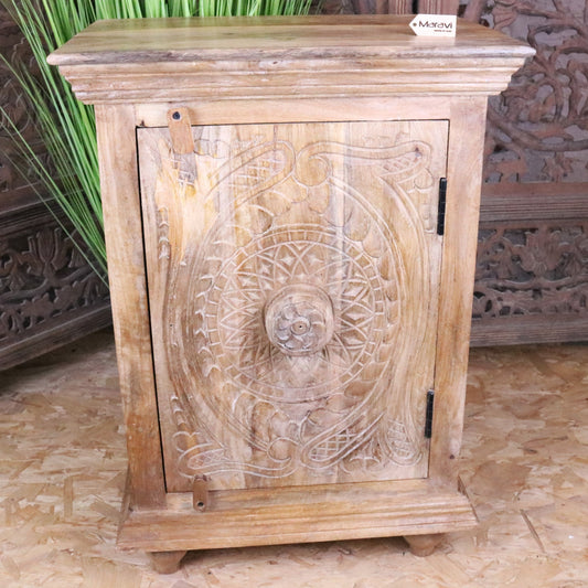 Tarinda Carved Wooden Storage Cabinet - Main Image