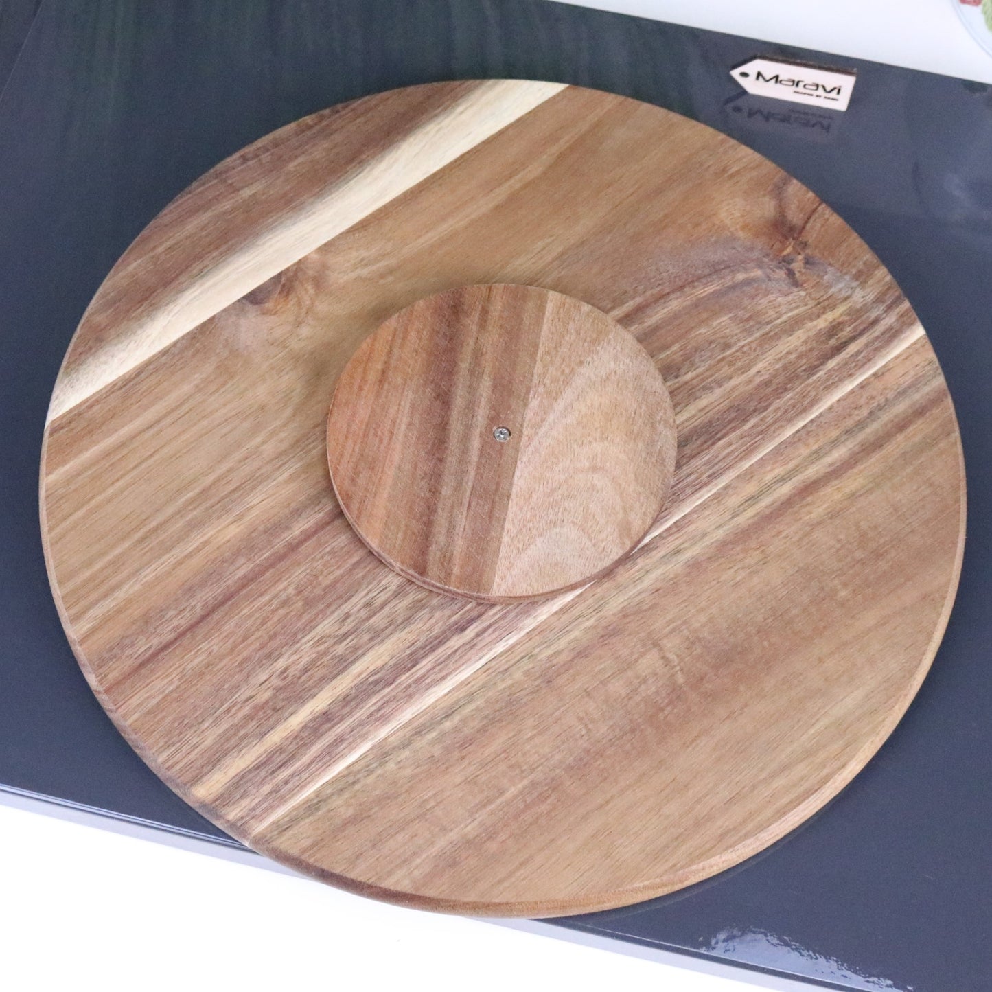 Thaniya 35cm Wooden Lazy Susan Strawberry Design - Underside View