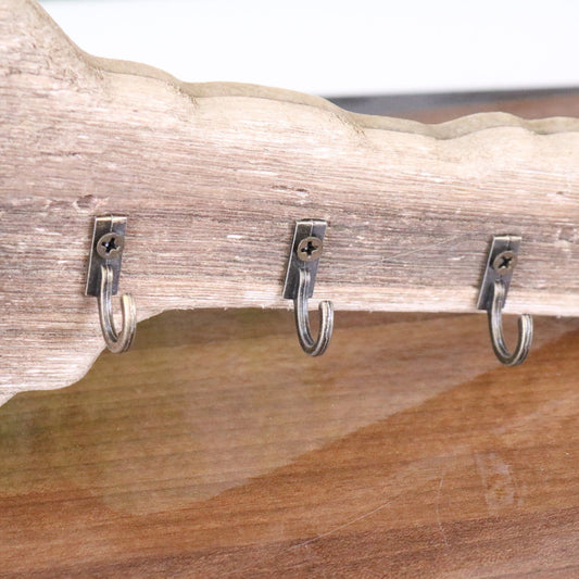 Torani Wooden Key Shape Key Holder - Closeup of Hooks