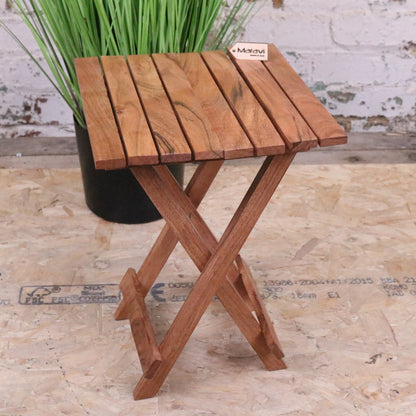 Vaitin Wooden Folding Stool - Main Image
