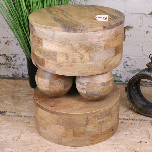 Varuni Mango Wood Side Table - Main Image