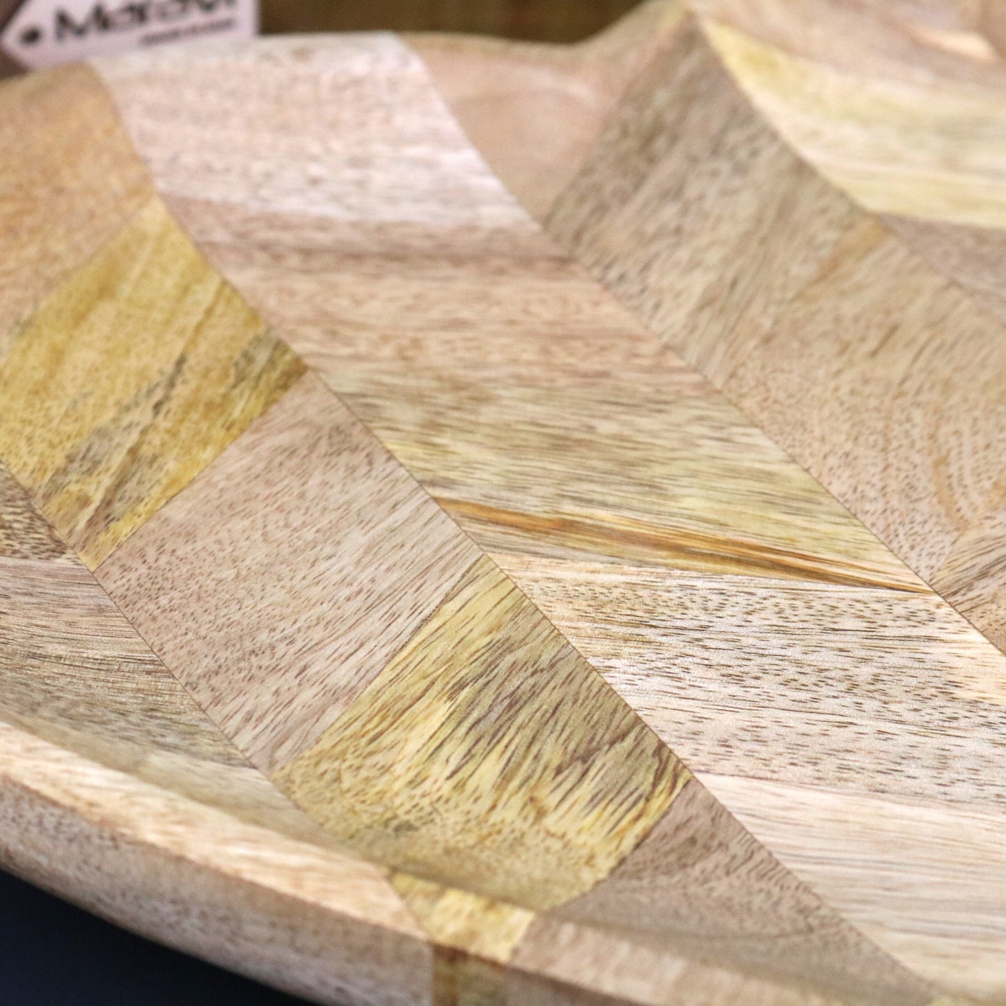 Vedara Heart Shape Wooden Serving Platter 36cm