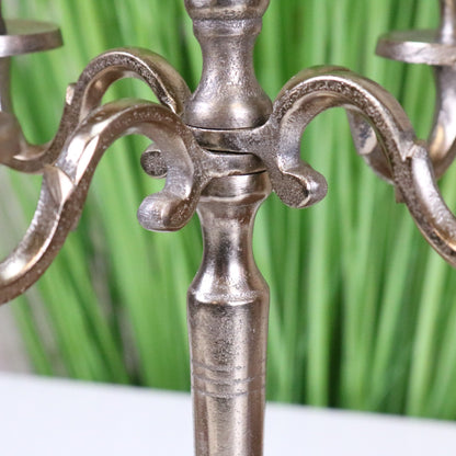 Veeha Candelabra Centerpiece 5 Candle Holder 30cm Champagne Gold - Closeup of Central Join