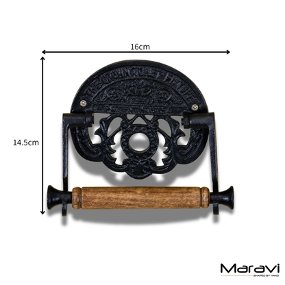 Vintage Style Toilet Roll Holder The Crown Toilet Fixture - Dimensions