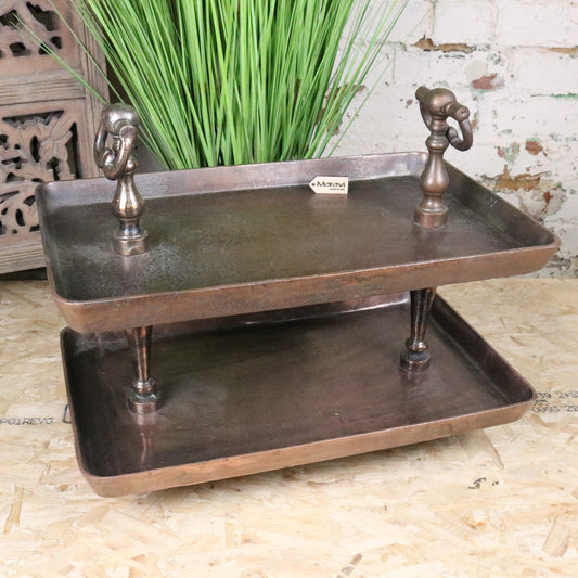 Vintage 2 Tier Serving Tray Copper - Main Image