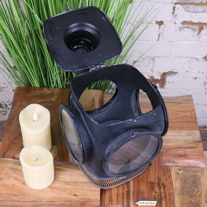 Virani Vintage Style Railway Lantern - Lid Opened