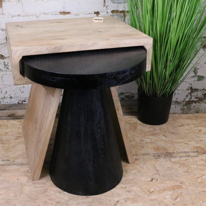 Vireli Side Table Set of 2 Rectangular and Round - Main Image