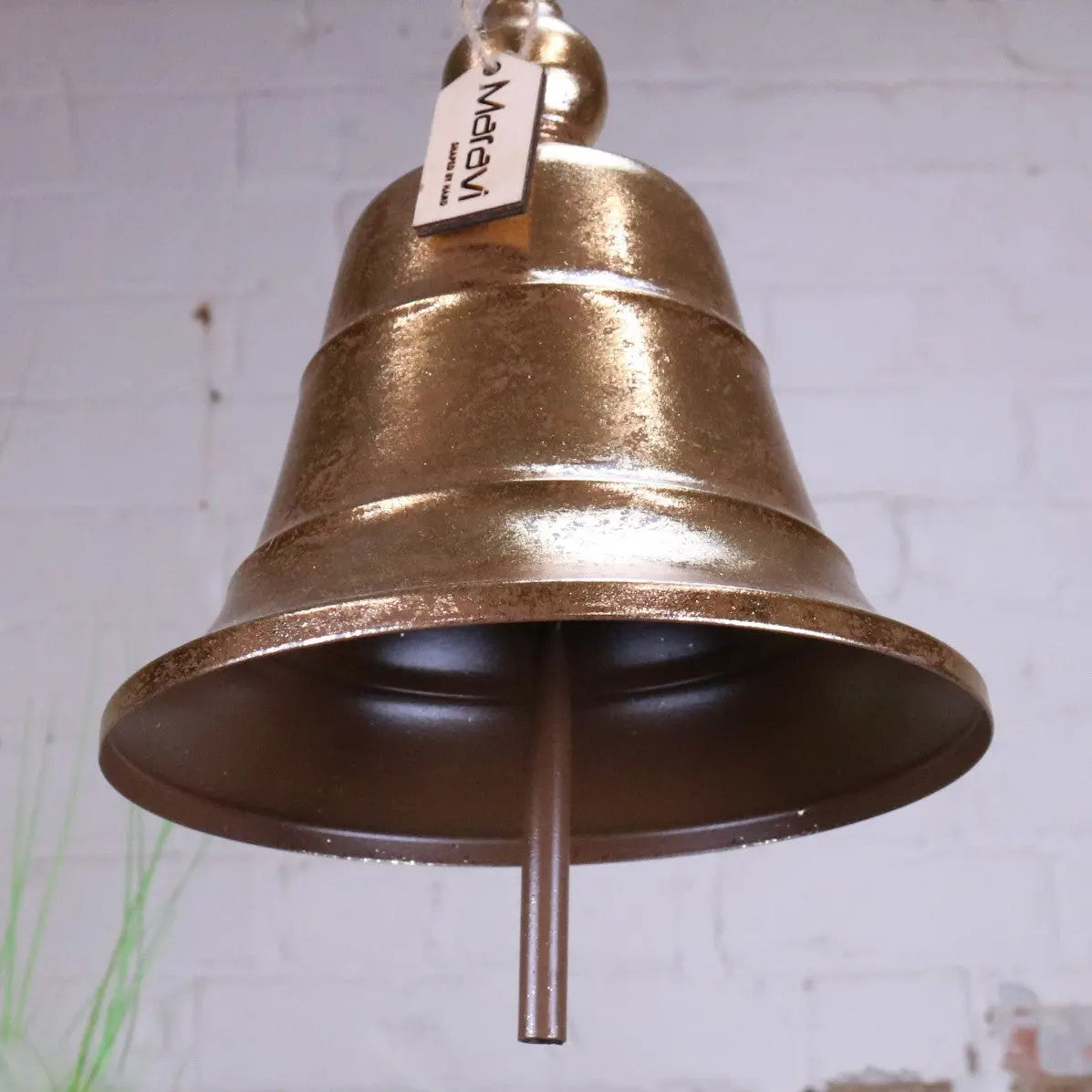 Yanika Hanging Bell Gold Colour 20cm - Underside View