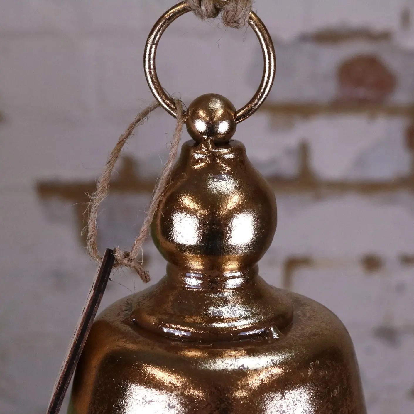 Yanika Hanging Bell Gold Colour 20cm - Closeup of Hanging Ring