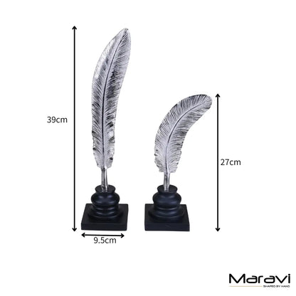 Zanira Feather Ornament Set of 2 - Dimensions