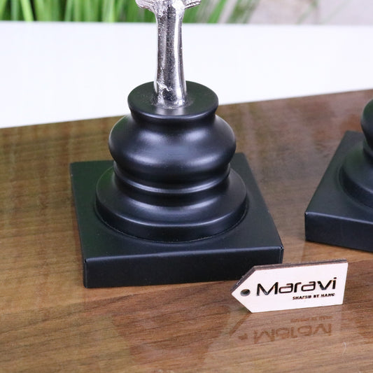 Zanira Feather Ornament Set of 2 - Closeup of Base