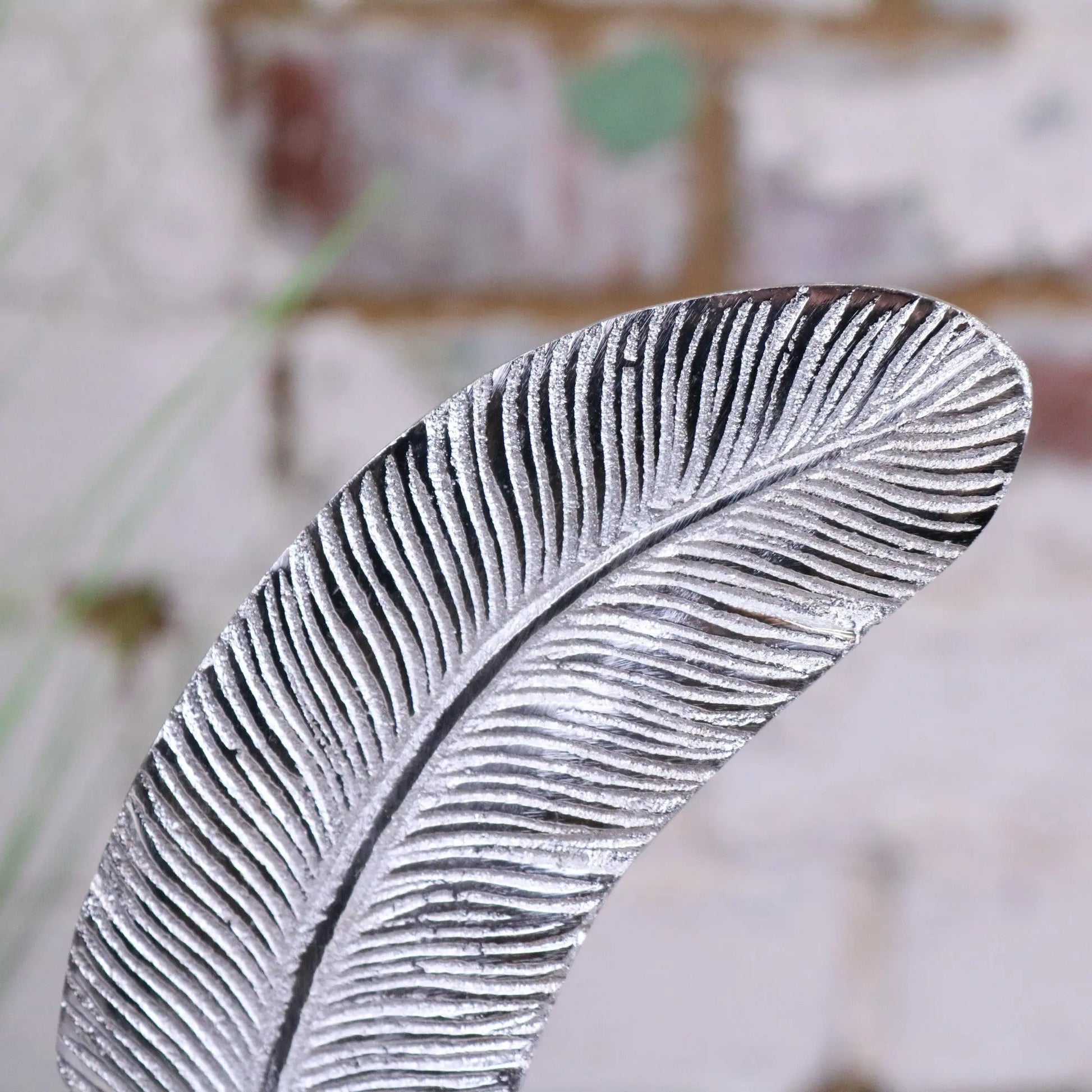 Zanira Feather Ornament Set of 2 - Closeup of Feather Tip