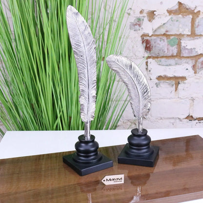 Zanira Feather Ornament Set of 2 - Rear view