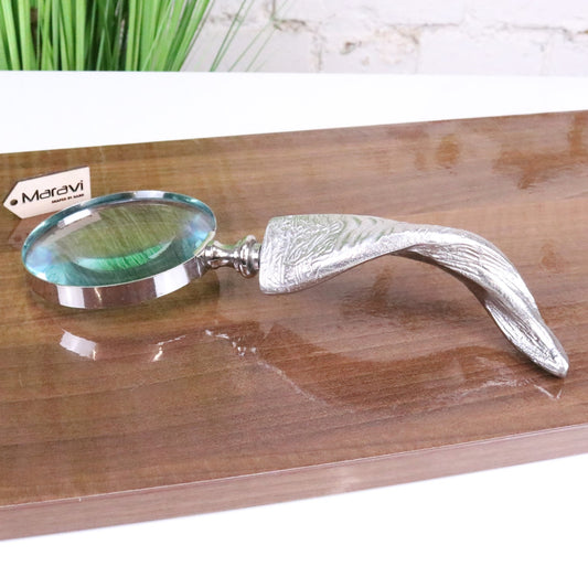 Zorani Magnifying Glass Vintage Style Silver Horn Handle - Main Image