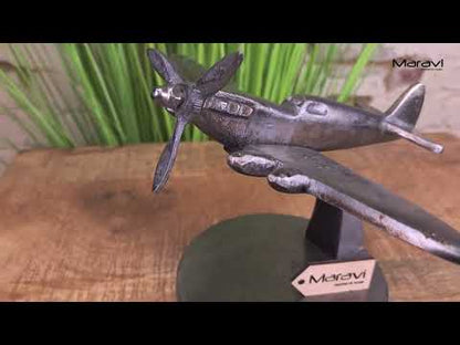 Meghna 20cm Spitfire Model Ornament Gunmetal Colour Product Video