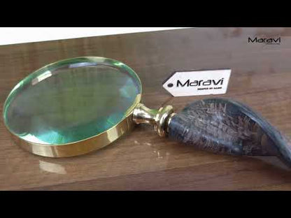 Kamora Magnifying Glass Vintage Style Natural Horn Handle