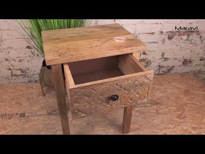 Kairav Mango Wood Bedside Table with Drawer Product Video