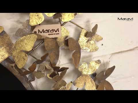 Eklora Gold Surround Butterfly Wall Mirror 82cm Product Video