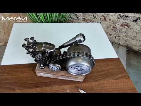 Industrial Motorcycle Engine Desk Clock Product Video
