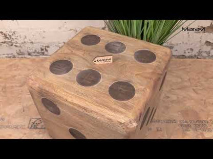 Monira Extra Large Dice Ornament 30cm Mango Wood Product Video