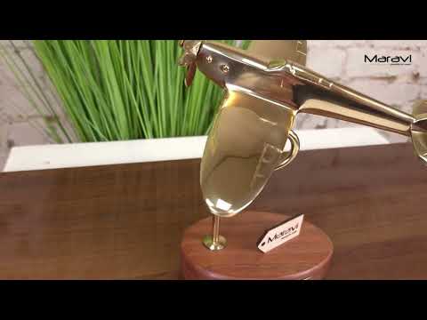 Brass Spitfire Model With Churchill Quote Plaque Product Video