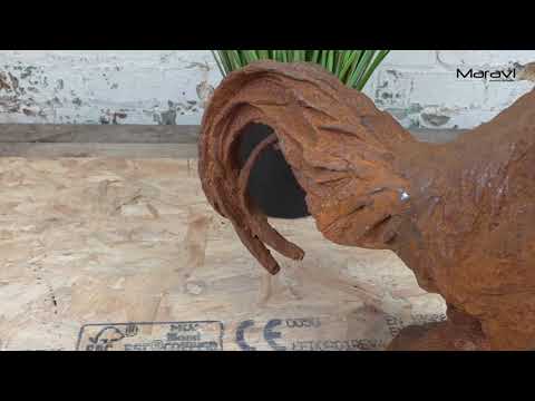 Rusty Rooster Garden Ornament 53cm Product Video