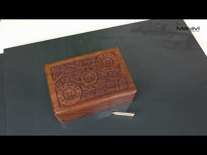 Malira Hand Carved Wooden Box Sheesham Wood